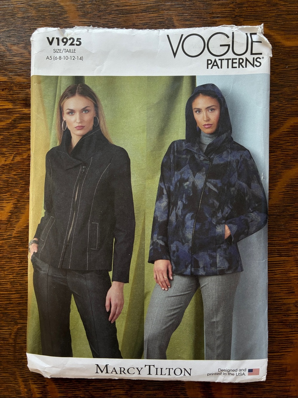 Vogue 1925 Marcy Tilton sewing pattern biker jacket out of print!